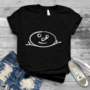 Christmas Trendy Drawing Oval Headed Snowman T Shirt