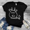 Christmas Trendy Drawing Reindeer With Carrot T Shirt