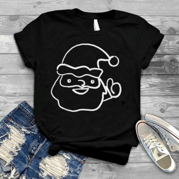 Christmas Trendy Drawing Santa Thumbs Up T Shirt