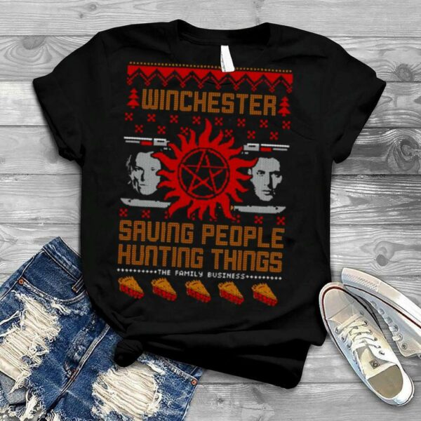 Christmas With The Winchesters Saving People Hunting Things Supernatural shirt