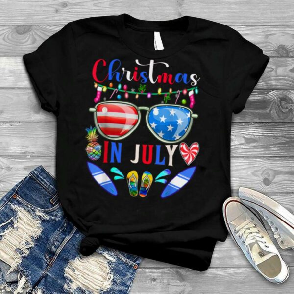 Christmas in July Decoration Hawaiian Summer Family Vacation T Shirt