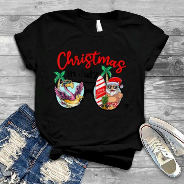 Christmas in July Gnomes Sunglasses Beach Summer Celebration T Shirt