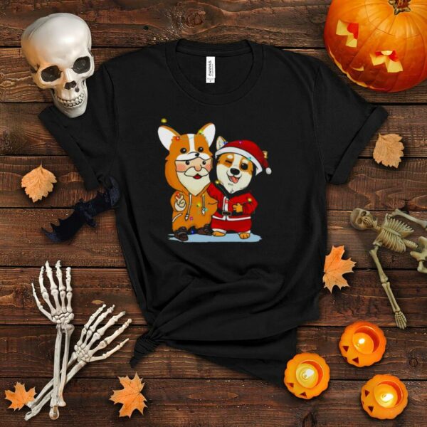 Corgi And Santa Claus Friends Christmas shirt