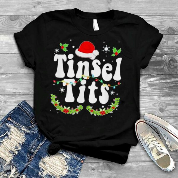 Couple Christmas jingle balls tinsel tits shirt