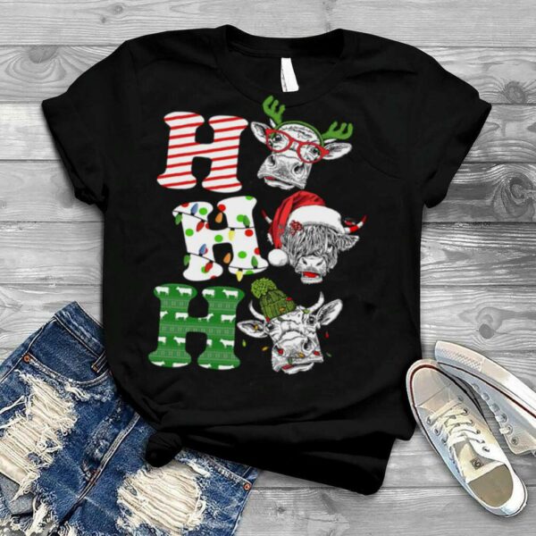 Cow Ho Ho Ho Christmas Reindeer shirt