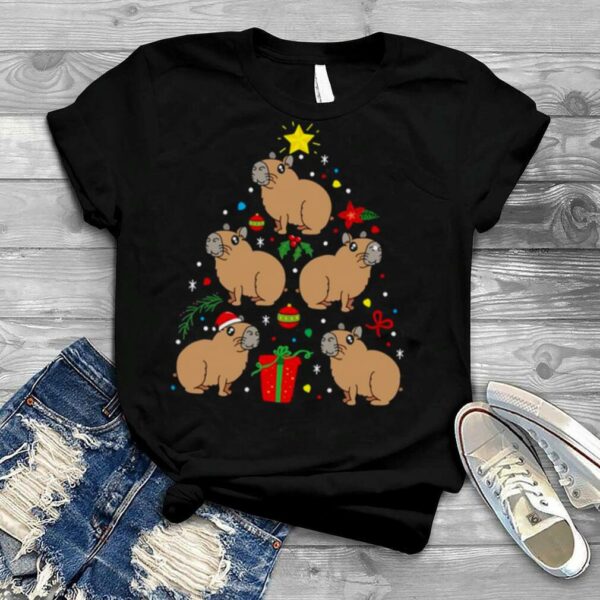 Crowd Capybara Christmas Ornament Tree shirt