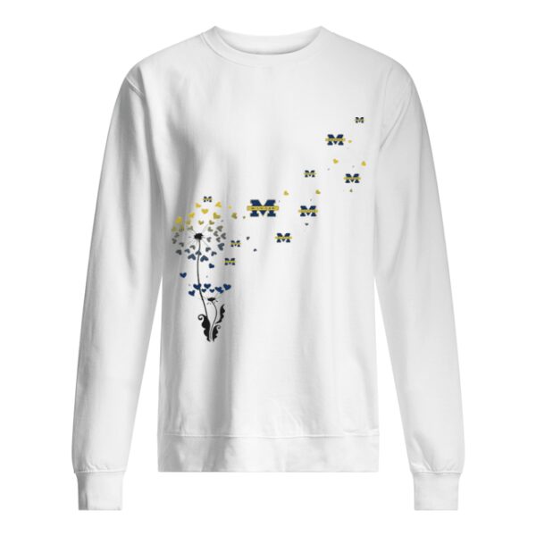 Dandelion flower michigan wolverines logo shirt