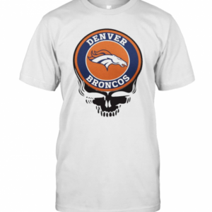 Denver Broncos Football Skull T-Shirt