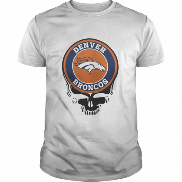 Denver broncos football skull shirt