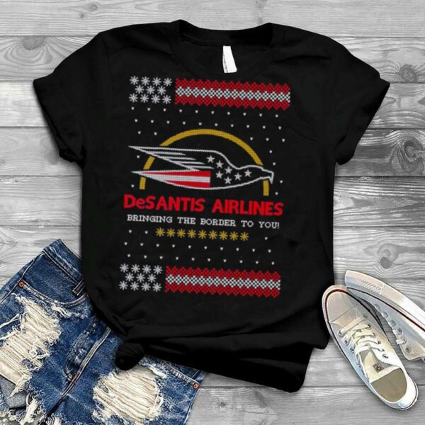 Desantis Airlines Tacky ugly Christmas shirt