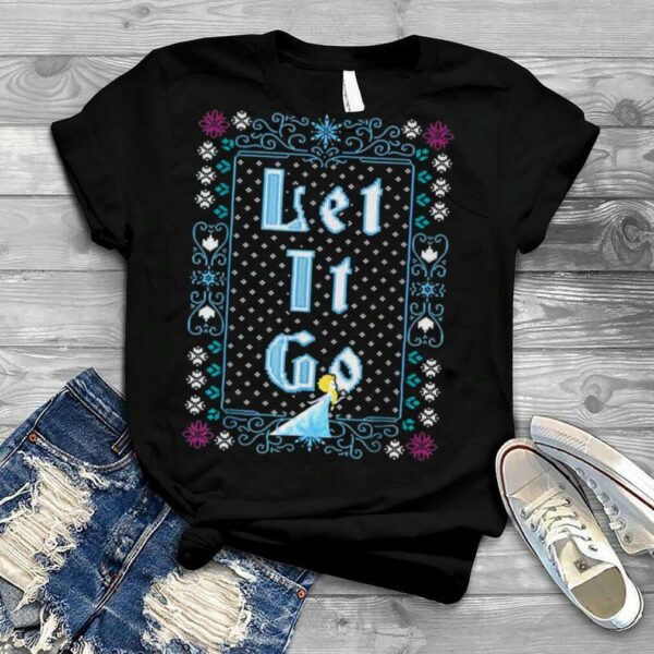 Disney Frozen Elsa Let It Go Ugly Christmas T Shirt