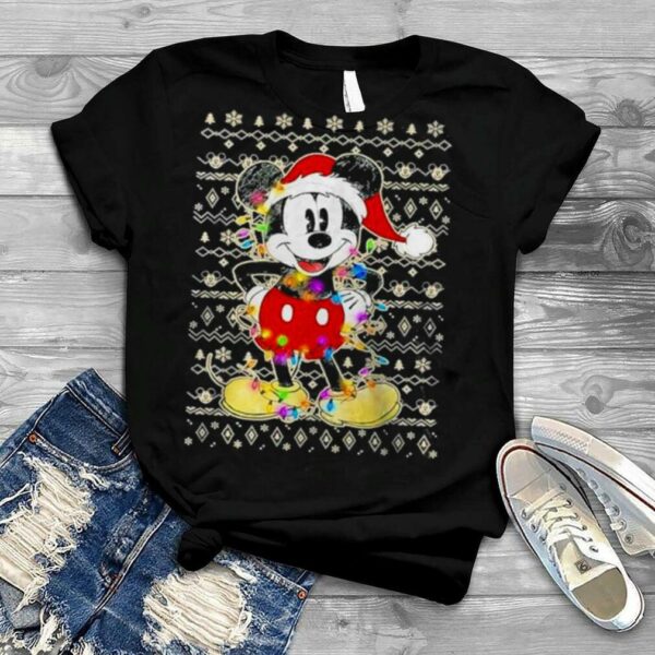 Disney Mickey Mouse Christmas lights, Ugly Christmas shirt