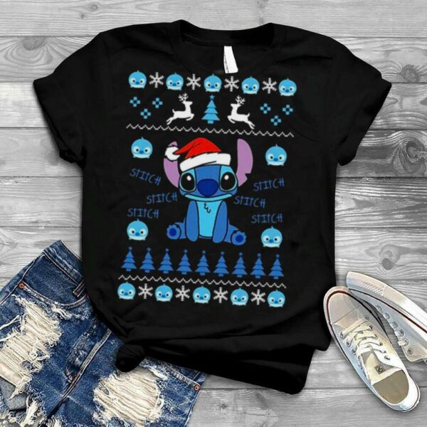 Disney Ohana Stitch With Santa Hat Ugly Christmas 2022 shirt