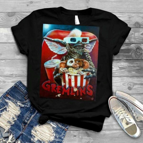 Eating Popcorn Gremlins Christmas Movie shirt