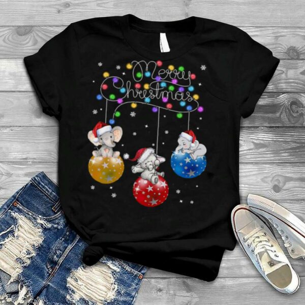 Elephant Twikle Ball For Elephant Lover Merry Christmas shirt