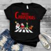 Elf Santa And Snowman Abbey Road Merry Christmas 2021 Shirt
