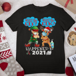 Elf and Reindeer Xmas Christmas 2021 T Shirt
