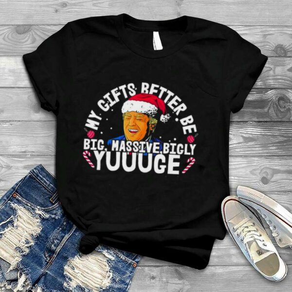 Festive Trump Holiday Christmas Design Seeking YUGE Shirt