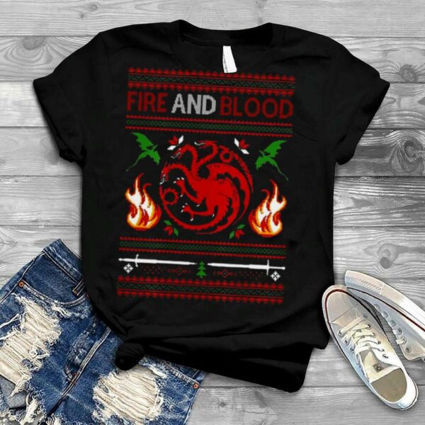 Fire And Blood Christmas Design House Of The Dragon shirt