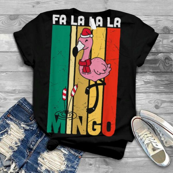 Flamingo Celebrating Christmas In July Summer, Funny Graphic T Shirt