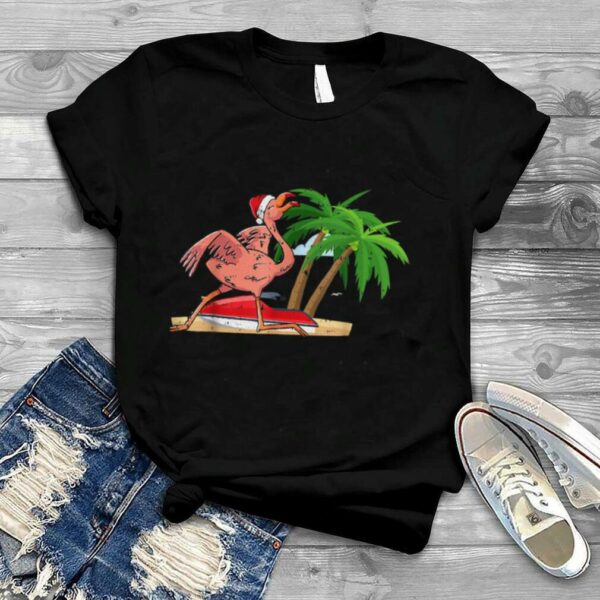 Flamingo Christmas In July Cool Tropical Bird Beach Summer T Shirt