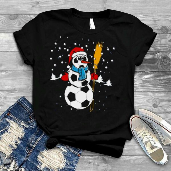 Football Soccer Football Snowman Christmas shirt