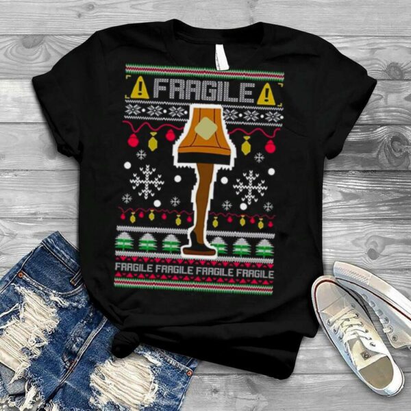 Fragile Leg Lamp Christmas Story Funny Xmas Ugly Christmas T Shirt