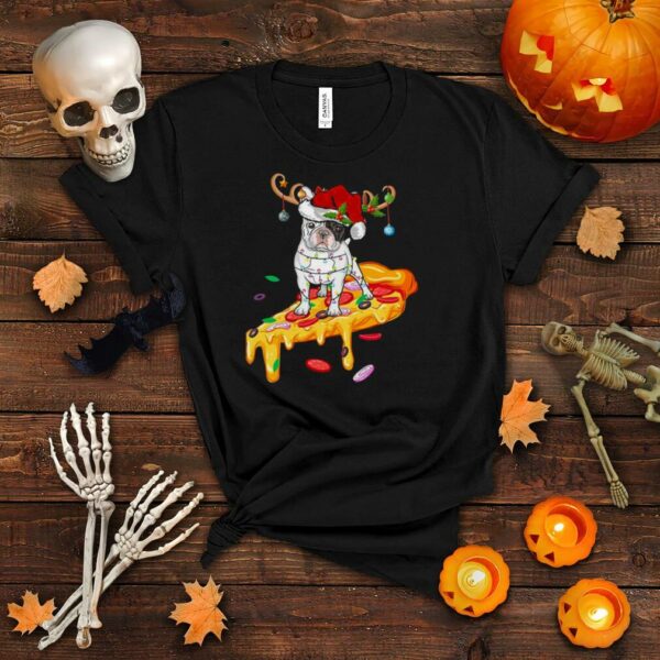 Frenchie Dogs Pizza Christmas Shirt