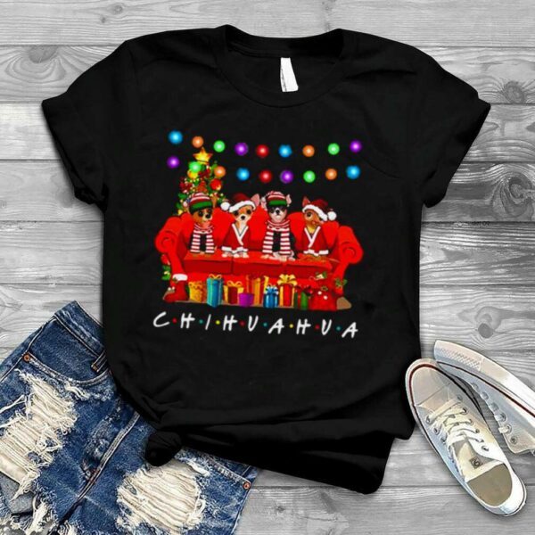 Friends Chihuahua Animated Art Merry Christmas shirt