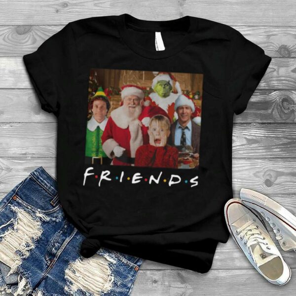 Friends Fonts Elf Santa Clark Grisworld Kevin Characters Christmas shirt