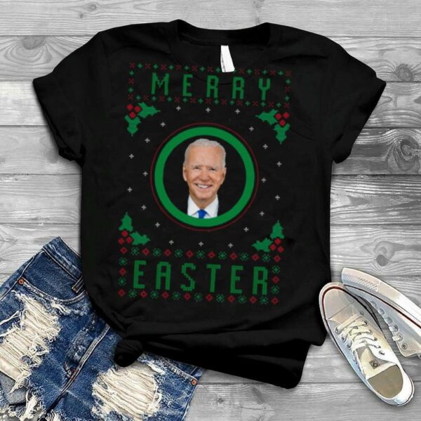 Funny Anti Biden Merry Easter Ugly Christmas shirt