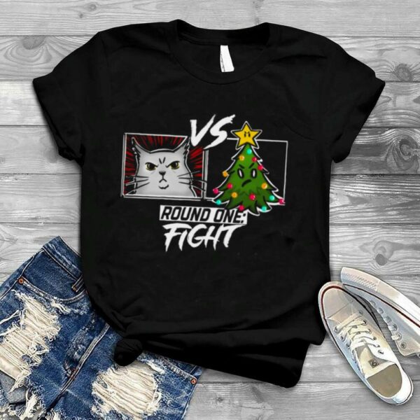 Funny Cat Christmas Tree Cat Versus Christmas Tree Gift Cat Lovers shirt