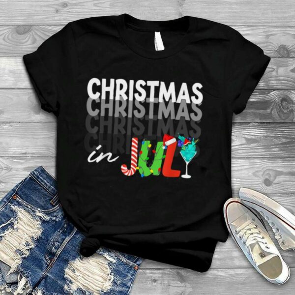 Funny Christmas In July Christmas Lights In Summer T Shirt