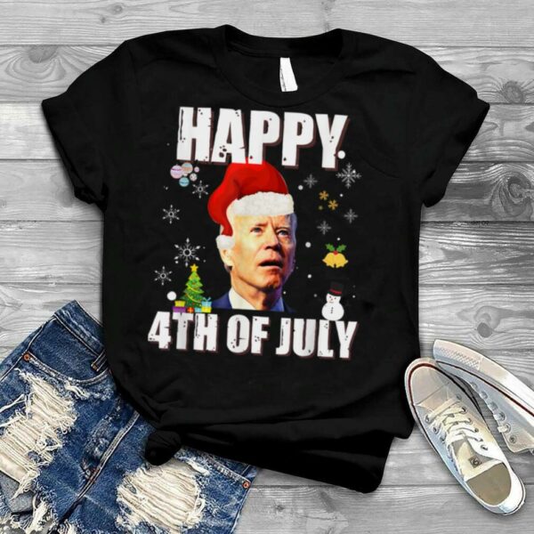 Funny Confused Joe Biden Happy 4th of July Christmas T Shirt