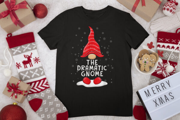 Funny Dramatic Gnome Christmas Pajamas Xmas Holiday T Shirt