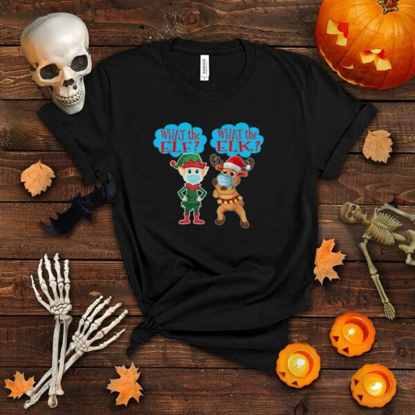 Funny Elf and Reindeer Christmas T Shirt