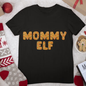Funny Mommy Elf (Mom) Group Matching Family Christmas Tees T Shirt