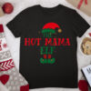 Funny The Hot Mama Elf Group Shirt Matching Family Christmas T Shirt