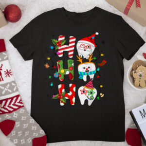 HO HO HO Cute Teeth Christmas Dental Squad Gifts T Shirt