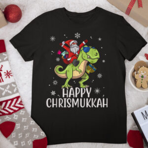Happy Chrismukkah Funny Hanukkah Christmas Jewish Xmas Kids T Shirt