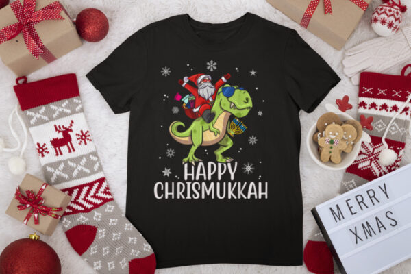 Happy Chrismukkah Funny Hanukkah Christmas Jewish Xmas Kids T Shirt