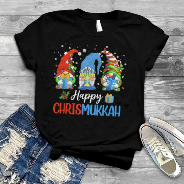 Happy Chrismukkah Gnomes Merry Christmas And Happy Hanukkah Shirt