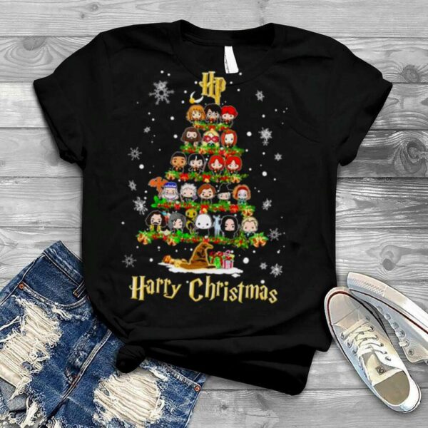 Harry Potter Characters Chibi Harry Christmas Tree shirt