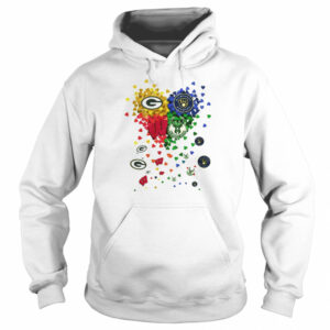 Heart Green Bay Packers And Milwaukee Brewers Milwaukee Bucks Football shirt 2 Heart Green Bay Packers And Milwaukee Brewers Milwaukee Bucks Football shirt 3