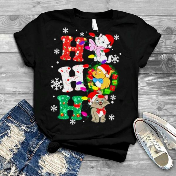 Ho Ho Ho Disney Cute Cat Christmas 2022 shirt