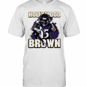 Hollywood Brown 15 Baltimore Raven Football Team Player T-Shirt
