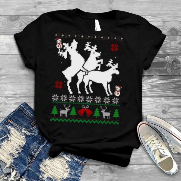 Humping Reindeer Deer Moose Love Ugly Christmas 2022 shirt