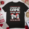 I Paused My Game To Be Here Christmas Gamer Santa Hat Pajama T Shirt