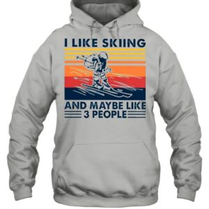 I like skiing and maybe like 3 people vintage shirt