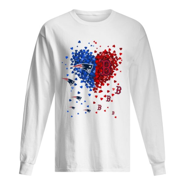 I love New England Patriots and Boston Red Sox heart shirt